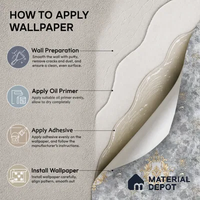 41-555-41 | 10 Meter x 21 Inches Damask Look Wallpaper - 57.41 Sq. Ft.