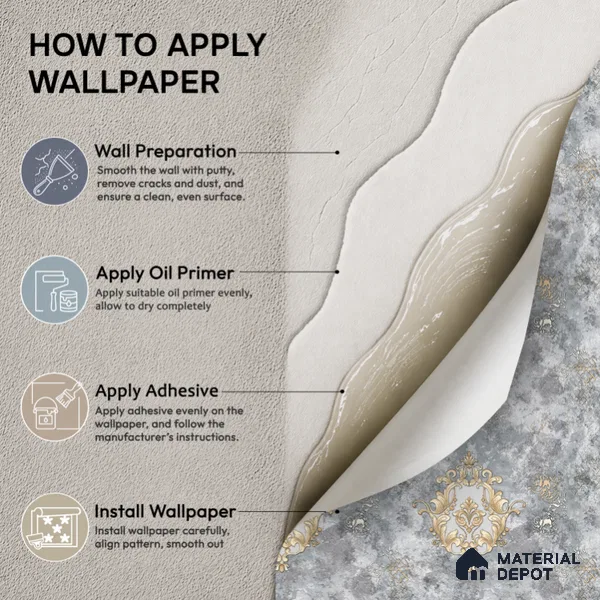 41-555-41 | 10 Meter x 21 Inches Damask Look Wallpaper - 57.41 Sq. Ft.