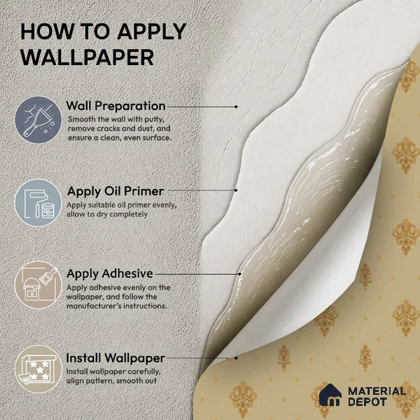 47-555-47 | 10 Meter x 21 Inches Damask Look Wallpaper - 57.41 Sq. Ft.