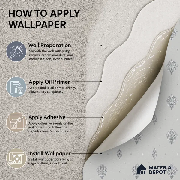 48-555-48 | 10 Meter x 21 Inches Damask Look Wallpaper - 57.41 Sq. Ft.
