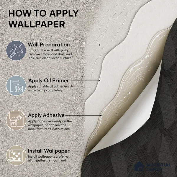 7512-7 | Black Woven Leaf Floral Wallpaper - 9.5 Meter x 21 Inch, 55 Sq. Ft.