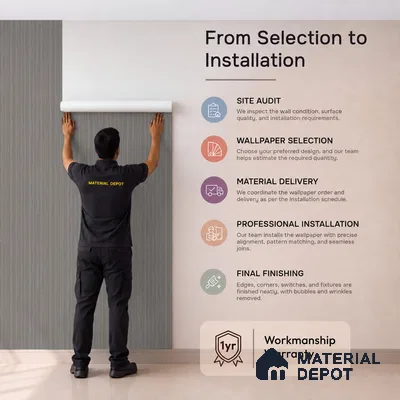 NPP682304 | 10 Meter x 21 Inches Stripes Look Wallpaper - 57.41 Sq. Ft. | Minimum 15% wastage during installation