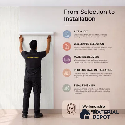 NPP684101 | 10 Meter x 21 Inches Stripes Look Wallpaper - 57.41 Sq. Ft. | Minimum 15% wastage during installation