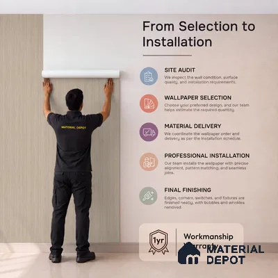 NPP684106 | 10 Meter x 21 Inches Stripes Look Wallpaper - 57.41 Sq. Ft. | Minimum 15% wastage during installation