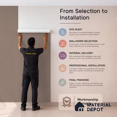 NPP684304 | 10 Meter x 21 Inches Stripes Look Wallpaper - 57.41 Sq. Ft. | Minimum 15% wastage during installation