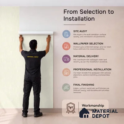 NPP684403 | 10 Meter x 21 Inches Plain Look Wallpaper - 57.41 Sq. Ft. | Minimum 10% wastage during installation