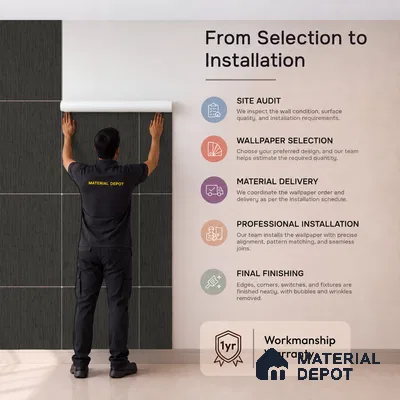 NPP684906 | 10 Meter x 21 Inches Stripes Look Wallpaper - 57.41 Sq. Ft. | Minimum 15% wastage during installation