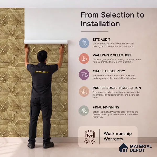 WK25-2523 | 10 Meter x 21 Inches Wood Look Wallpaper - 57.41 Sq. Ft. | Minimum 15% wastage during installation