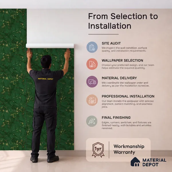 WK25-2531 | Green & Gold Malachite Marble Patterned Wallpaper - 10 Meter x 21 Inches, 57.41 Sq. Ft. (Min. 15% Wastage)