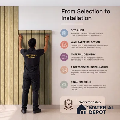 88581-1 | 5 Meter x 42 Inch PVC Wood Look Wallpaper - 57 Sq. Ft. | Minimum 15% wastage during installation