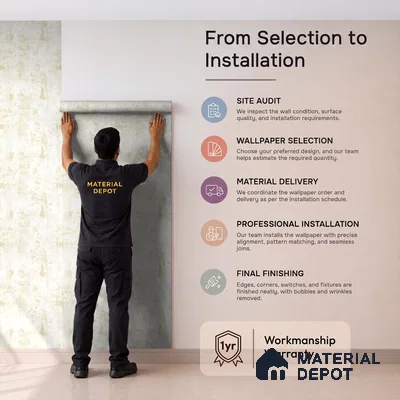88580-2 | White Patina Plaster PVC Textured Wallpaper - 5 Meter x 42 Inch, 57 Sq. Ft. (Min. 15% Wastage)