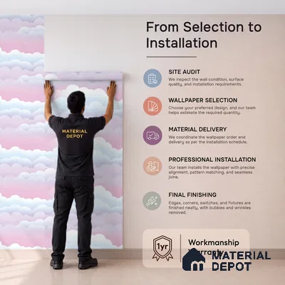 5149-1 | Pink Clouds Cloud Sky PVC Patterned Wallpaper - 5 Meter x 42 Inch, 57 Sq. Ft. (Min. 15% Wastage)