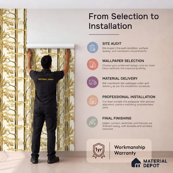 FE502-3 | 10 Meter x 21 Inch PVC Tropical Look Wallpaper - 57 Sq. Ft. | Minimum 15% wastage during installation