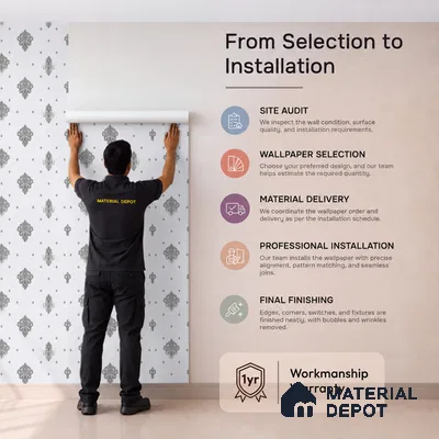FE507-1 | 10 Meter x 21 Inch PVC Damask Look Wallpaper - 57 Sq. Ft. | Minimum 15% wastage during installation