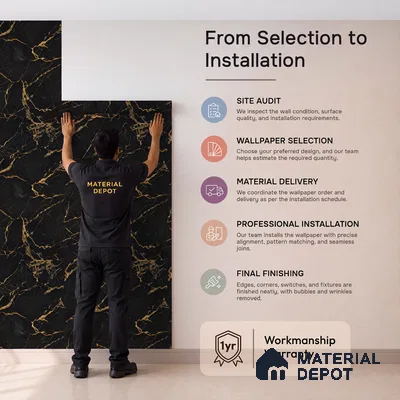 85102-4 | 5 Meter x 42 Inch PVC Marble Look Wallpaper - 57 Sq. Ft. | Minimum 10% wastage during installation