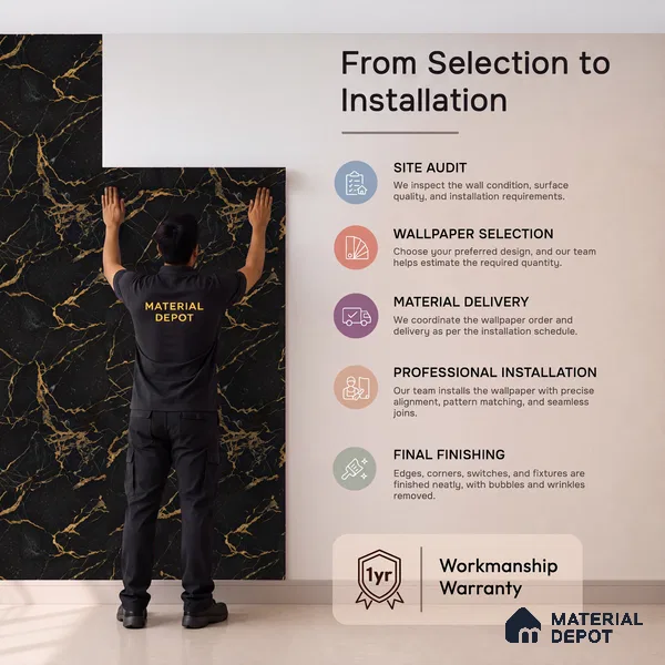 85102-4 | 5 Meter x 42 Inch PVC Marble Look Wallpaper - 57 Sq. Ft. | Minimum 10% wastage during installation
