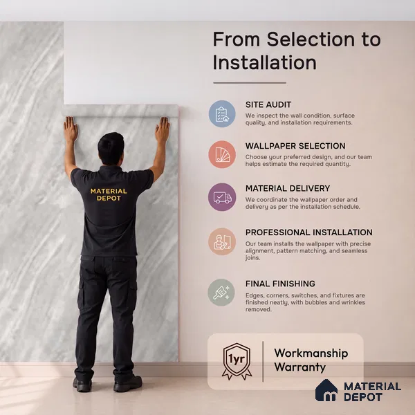 85100-2 | 5 Meter x 42 Inch PVC Marble Look Wallpaper - 57 Sq. Ft. | Minimum 10% wastage during installation