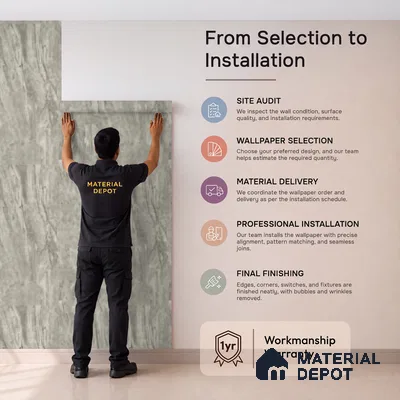 81189-8 | 5 Meter x 42 Inch PVC Marble Look Wallpaper - 57 Sq. Ft. | Minimum 10% wastage during installation