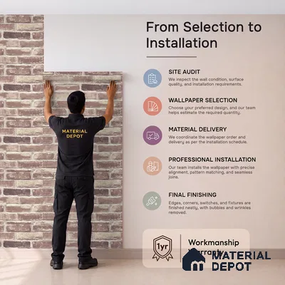 RD2662 | 10 Meter x 21 Inch PVC Brick Look Wallpaper - 57 Sq. Ft. | Minimum 15% wastage during installation