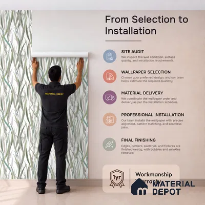 9025 | 10 Meter x 21 Inch  Tropical Look Wallpaper - 57 Sq. Ft. | Minimum 15% wastage during installation