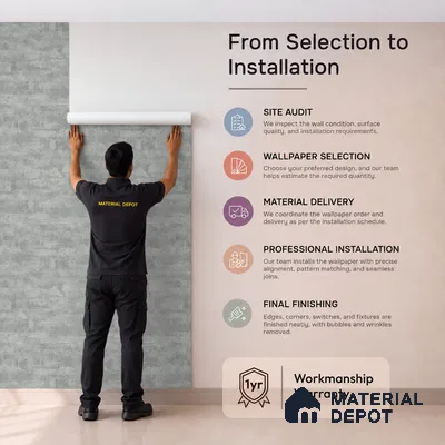 9074 | Mid Grey Streaked Plaster Patterned Wallpaper - 10 Meter x 21 Inch, 57 Sq. Ft. (Min. 15% Wastage)