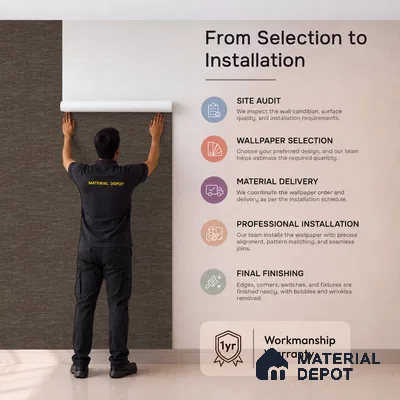 74036-5 | 5 Meter x 42 Inch 74036 Plain Look Wallpaper - 57.41 Sq. Ft. | Minimum 10% wastage during installation