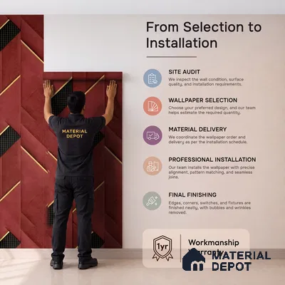 WK160-01 | Red & Black Leather Panel Facet Patterned Wallpaper - 10 Meter x 21 Inches, 57.37 Sq. Ft. (Min. 15% Wastage)