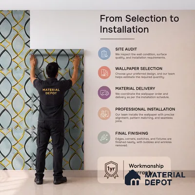 WK160-17 | Blue Lattice Gold Patterned Wallpaper - 10 Meter x 21 Inches, 57.37 Sq. Ft. (Min. 15% Wastage)