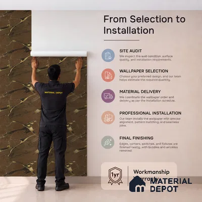 170-47 | 9.6 Meter x 20.87 Inches Marble Look Wallpaper - 54.77 Sq. Ft. | Minimum 10% wastage during installation