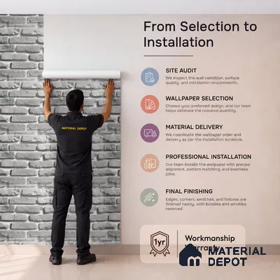 170-56 | 9.6 Meter x 20.87 Inches Brick Look Wallpaper - 54.77 Sq. Ft. | Minimum 15% wastage during installation