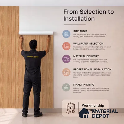 WP-1451 | 9.5 Meter x 21 Inches Wood Look Wallpaper - 54 Sq. Ft.  | Minimum 15% wastage during installation