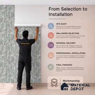 1155 | Grey & White Arch Column Patterned Wallpaper - 10 Meter x 21 Inches, 57.37 Sq. Ft. (Min. 15% Wastage)