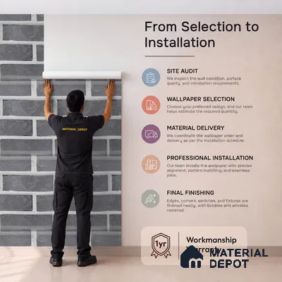 WP-1459 | 9.5 Meter x 21 Inches Brick Look Wallpaper - 54 Sq. Ft.  | Minimum 15% wastage during installation