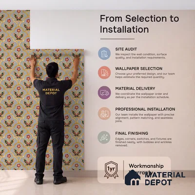 8059 | Grey Multicolor Butterfly Floral Patterned Wallpaper - 10 Meter x 21 Inches, 57.41 Sq. Ft.