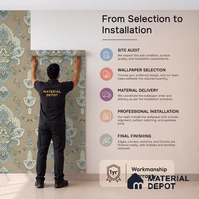 10335-4 | Brown Baroque Medallion Floral Wallpaper - 5 Meter x 42 Inches, 57 Sq. Ft.