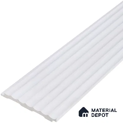 Ivory Pearl Plain Colour Look PN 00623 8 ft x 4 inch Charcoal Panel - 11 mm | Suitable for Feature Wall, TV Unit & Living Room | Width is Subjected to 5% Variation
