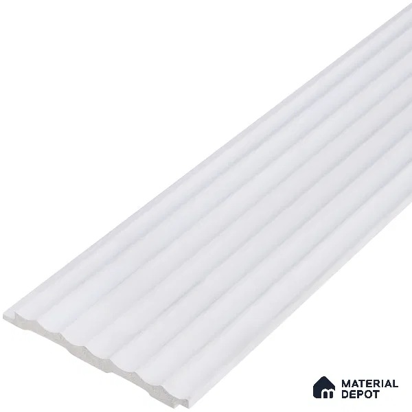 Ivory Pearl Plain Colour Look PN 00623 8 ft x 4 inch Charcoal Panel - 11 mm | Suitable for Feature Wall, TV Unit & Living Room | Width is Subjected to 5% Variation
