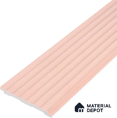 Pink Plain Colour Louver PN 00625 8 ft x 4 inch Charcoal Panel - 11 mm | Suitable for Feature Wall, TV Unit & Living Room | Width is Subjected to 5% Variation