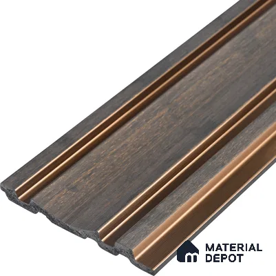 Wooden Look PN 03552 9.5 ft x 4.7 inch Charcoal Panel - 12 mm | Suitable for Feature Wall, TV Unit & Living Room | Width is Subjected to 5% Variation