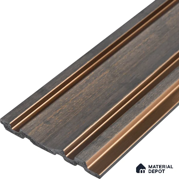 Wooden Look PN 03552 9.5 ft x 4.7 inch Charcoal Panel - 12 mm | Suitable for Feature Wall, TV Unit & Living Room | Width is Subjected to 5% Variation