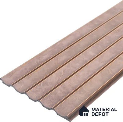 Mocha Brown Leather Look PN 04182 8 ft x 6.2 inch Charcoal Panel - 6 mm | Suitable for Feature Wall, TV Unit & Living Room | Width is Subjected to 5% Variation