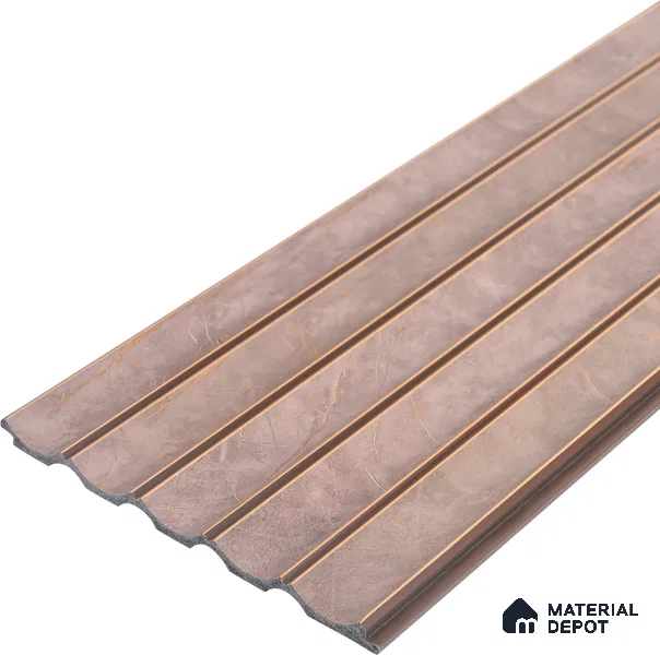Mocha Brown Leather Look PN 04182 8 ft x 6.2 inch Charcoal Panel - 6 mm | Suitable for Feature Wall, TV Unit & Living Room | Width is Subjected to 5% Variation