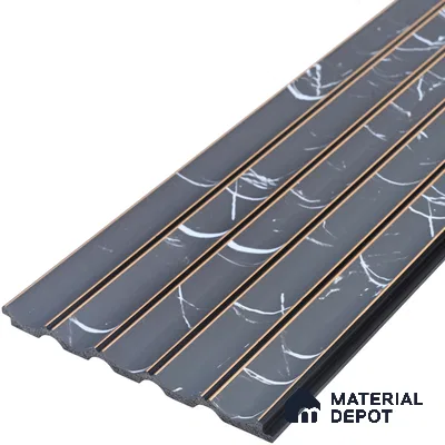 Dark Grey Marble Look PN 05543 8 ft x 6 inch Charcoal Panel - 7 mm | Suitable for Feature Wall, TV Unit & Living Room | Width is Subjected to 5% Variation