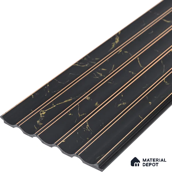Graphite Black Marble Look PN 05544 8 ft x 6 inch Charcoal Panel - 7 mm | Suitable for Feature Wall, TV Unit & Living Room | Width is Subjected to 5% Variation