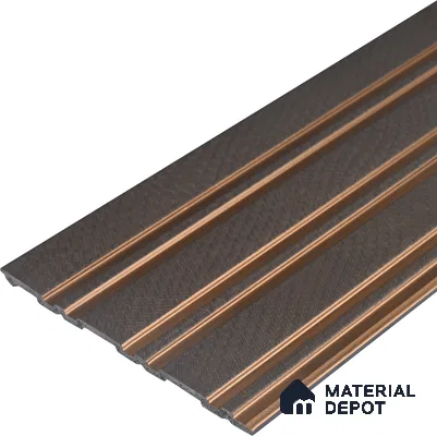 Cappucino Brown Leather Look PN 05549 8 ft x 6 inch Charcoal Panel - 7 mm | Suitable for Feature Wall, TV Unit & Living Room | Width is Subjected to 5% Variation
