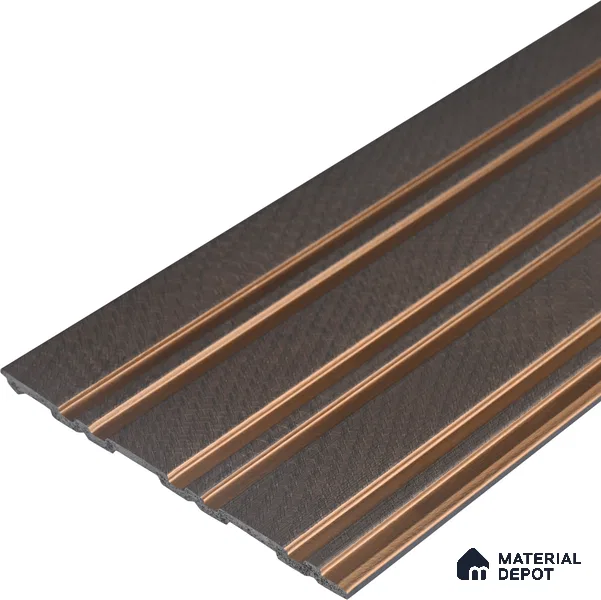 Cappucino Brown Leather Look PN 05549 8 ft x 6 inch Charcoal Panel - 7 mm | Suitable for Feature Wall, TV Unit & Living Room | Width is Subjected to 5% Variation