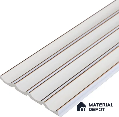 PN 06805 8 ft x 5 inch Charcoal Louvers/Panels - 12 mm