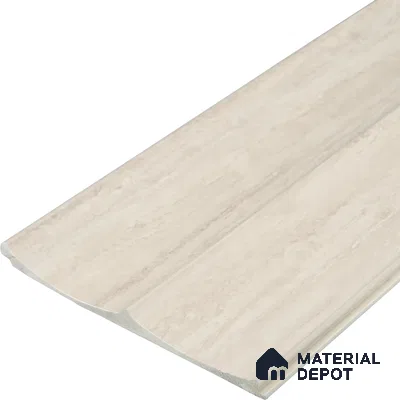 Antique Ivory Marble Look PN 06859 9.2 ft x 7.8 inch Charcoal Panel - 16 mm | Suitable for Living Room, Bedroom & TV Cabinet | Width is Subjected to 5% Variation