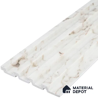 Ivory Beige Marble Look PN 06883 9.2 ft x 6.1 inch Charcoal Panel - 16 mm | Suitable for Living Room, Bedroom & TV Cabinet | Width is Subjected to 5% Variation
