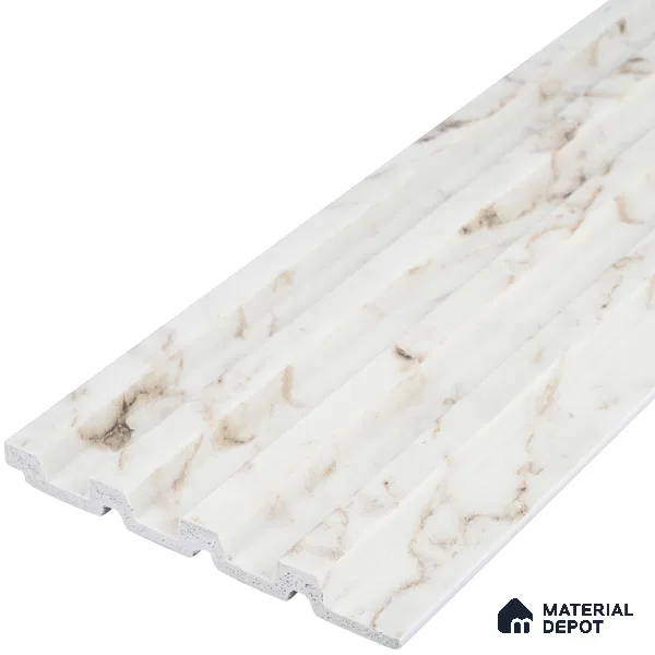 Ivory Beige Marble Look PN 06883 9.2 ft x 6.1 inch Charcoal Panel - 16 mm | Suitable for Living Room, Bedroom & TV Cabinet | Width is Subjected to 5% Variation